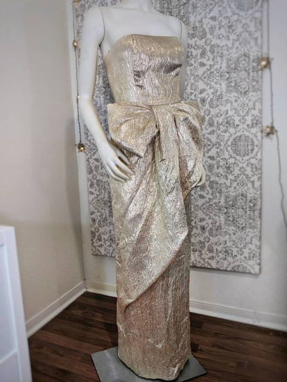 1980s Victor Costa metallc gown. Photo courtesy of Etsy