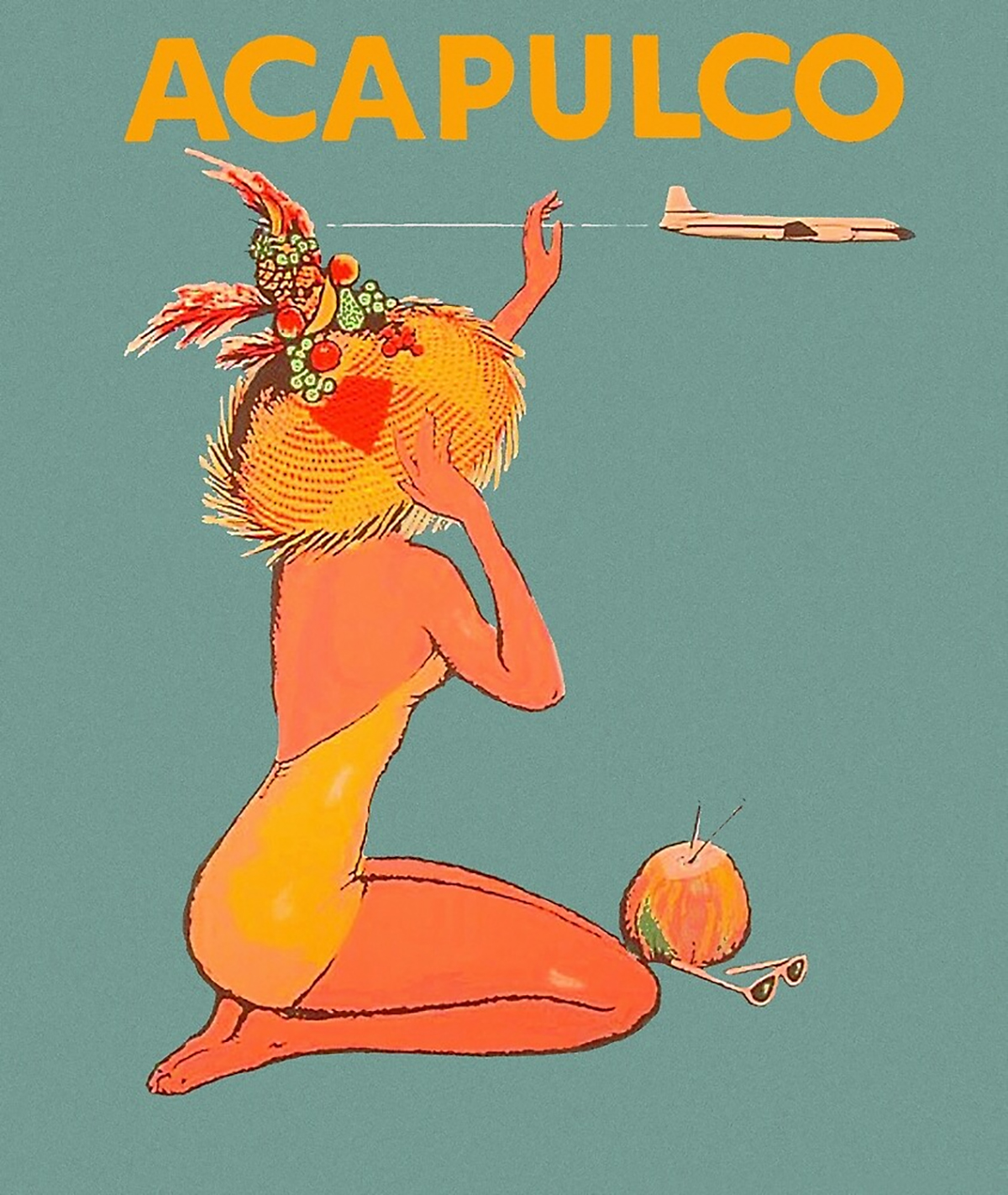 Acapulco travel poster, 1950s