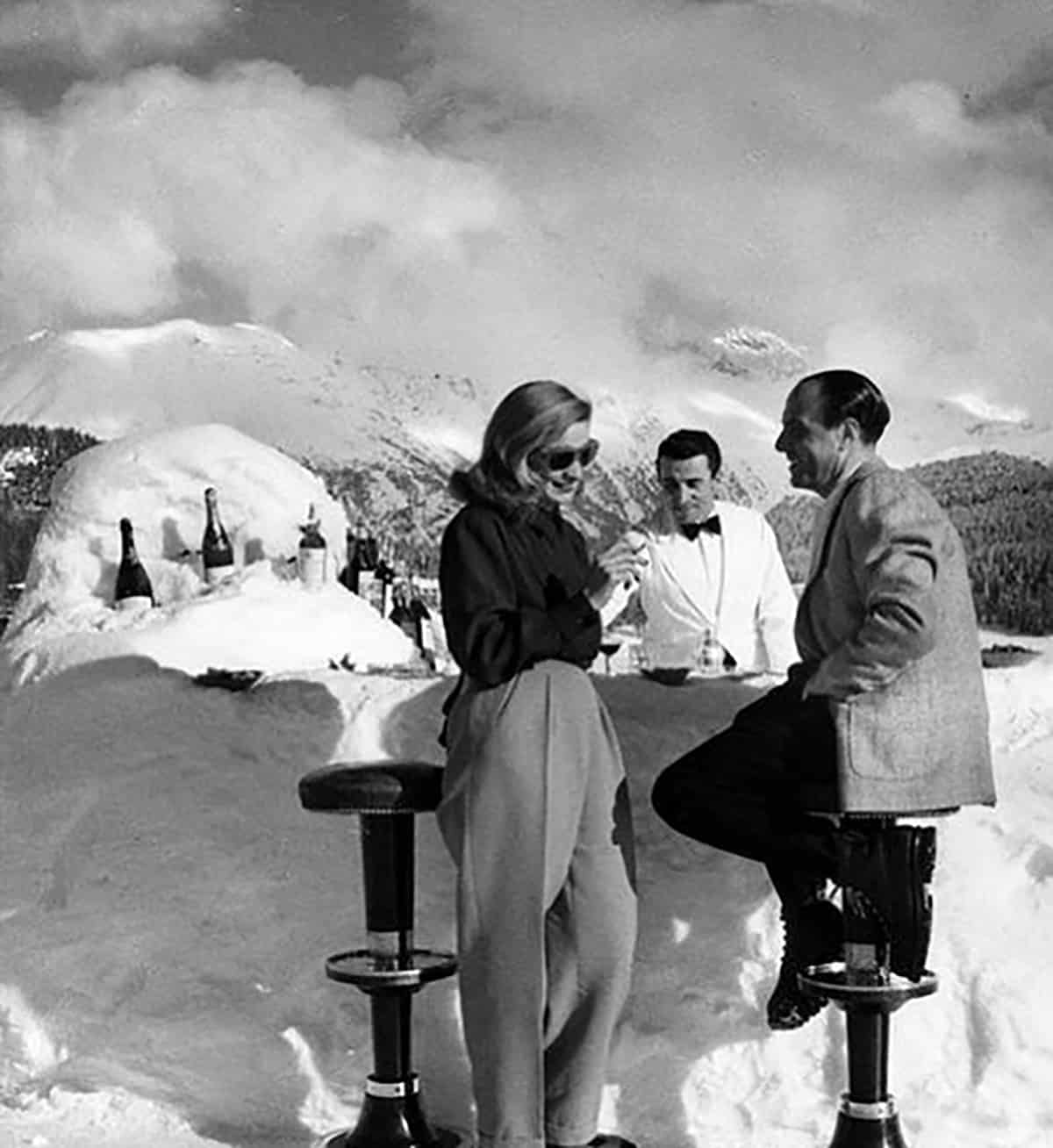 Cocktails on the slopes, 1950s