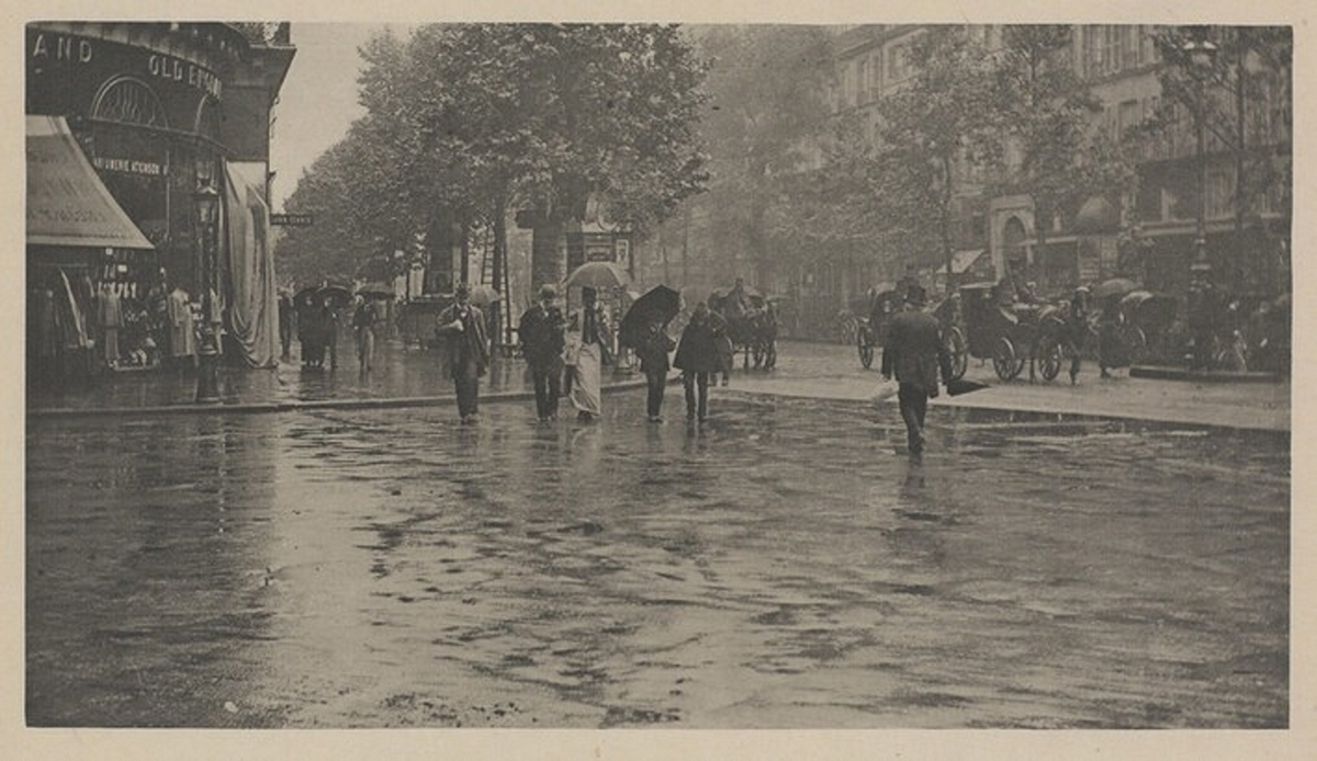 DAL Photography is Art exhibition, Courtesy of Amon Carter Museum_ Alfred Stieglitz, A Wet Day on the Boulevard, Paris, Photogravure, 2013