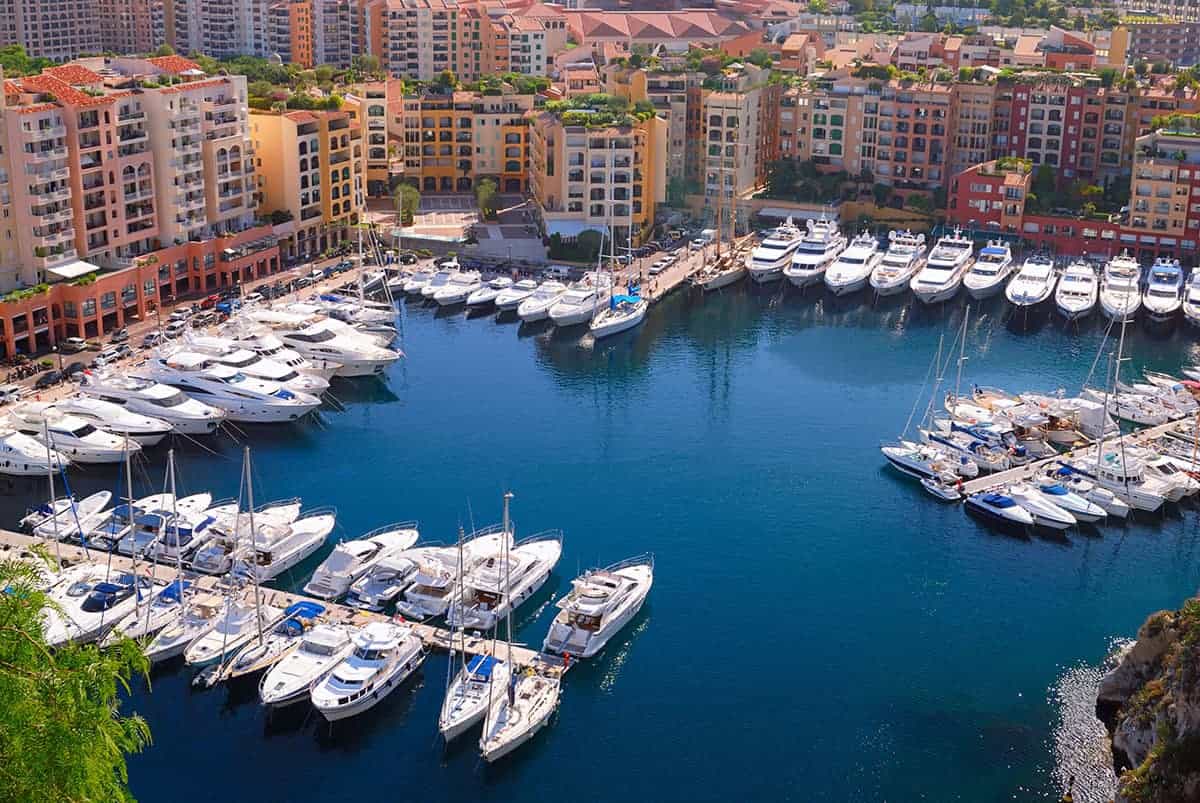 Marina of Monte Carlo in Monaco