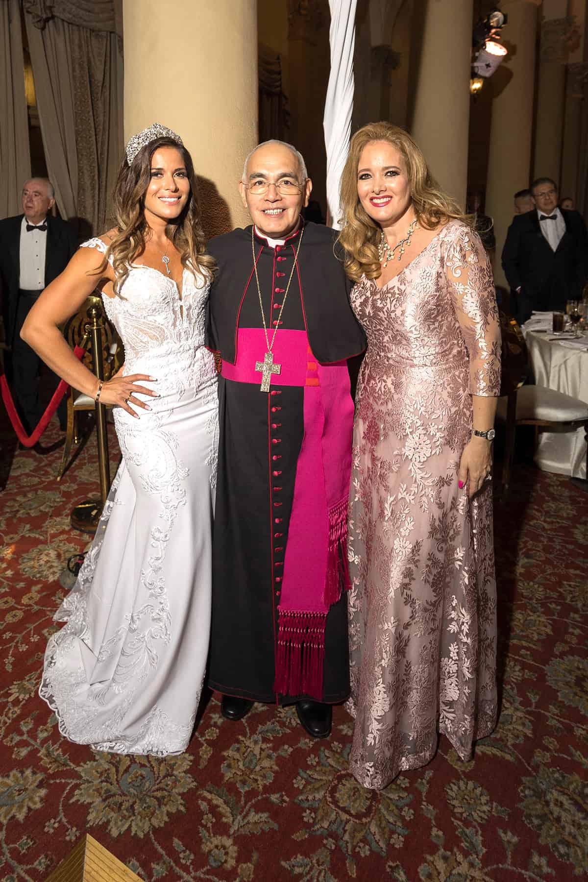 Alexis Moore, Bishop Joe Vasquez and Elsa Simon