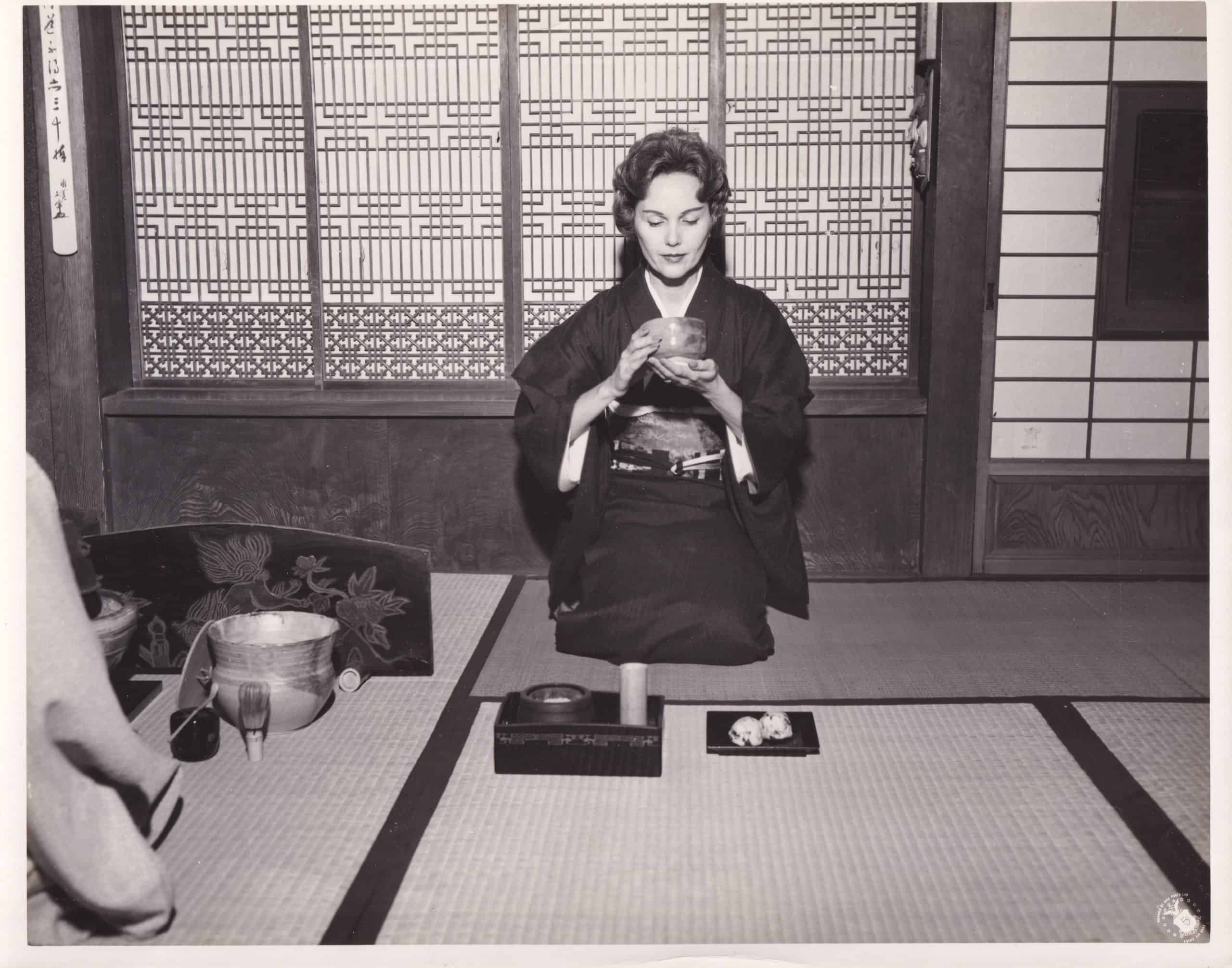 Grace Jones, Japanese tea ceremony, late 1940s
