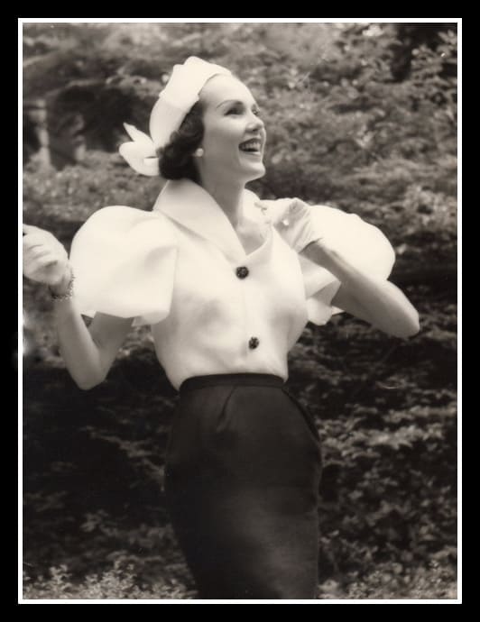 Grace Jones modeling, early 1950s